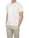 Augustine Logo Print Short Sleeve T-Shirt Ivory - MOOSE KNUCKLES - BALAAN 8