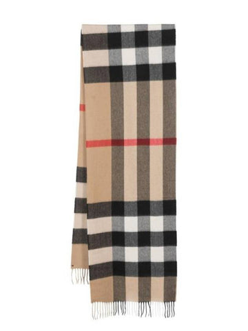 Classic Check Cashmere Muffler Beige - BURBERRY - BALAAN 1