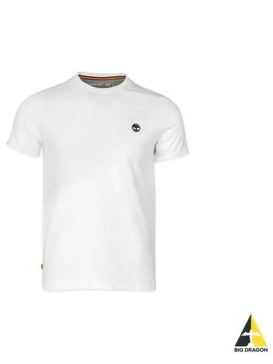 Men s Small Logo Plain Short Sleeve T Shirt White TB0A2ER71001 - TIMBERLAND - BALAAN 1