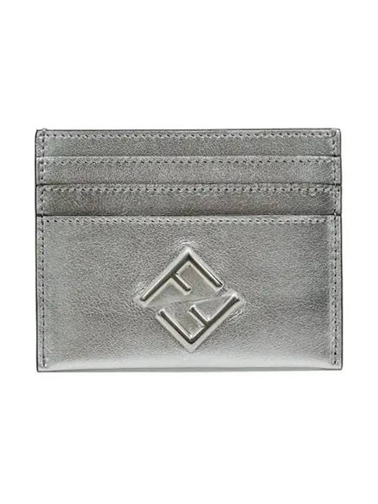 Silver Leather Flat Card Holder 8M0445A9PYF0MK5 - FENDI - BALAAN 2