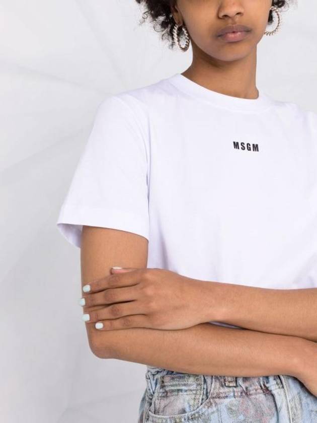 Micro Logo Short Sleeve T-Shirt White - MSGM - BALAAN 4