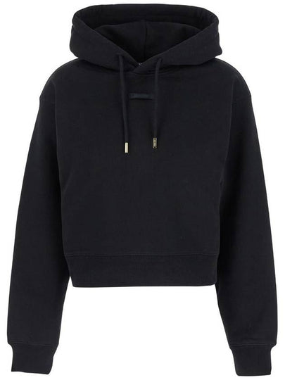 Le Sweatshirt Gros Grain Cotton Hoodie Black - JACQUEMUS - BALAAN 2