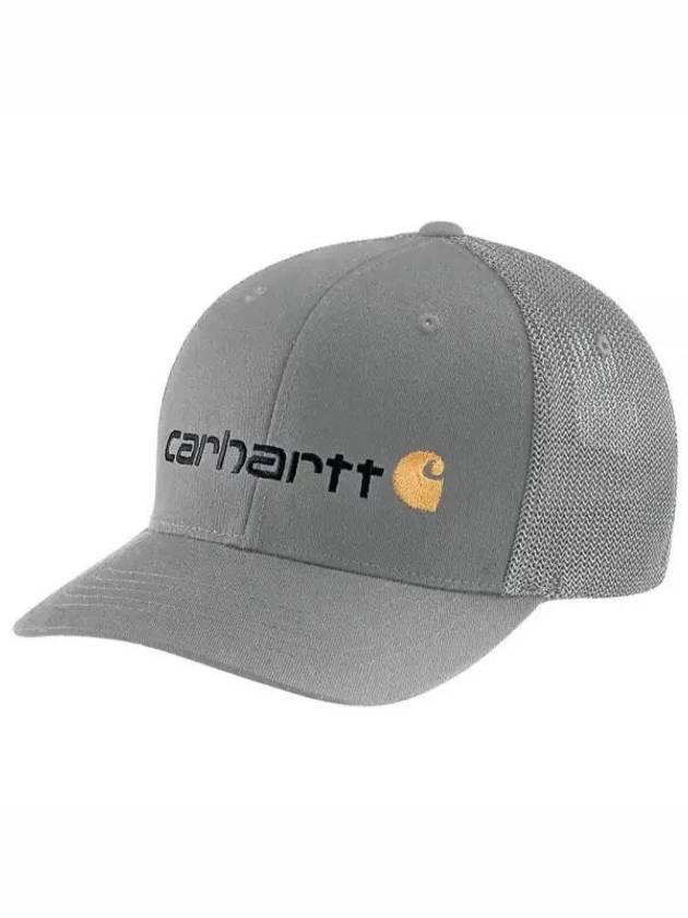 Logo Mesh Canvas Ball Cap Grey - CARHARTT - BALAAN 2