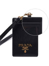 Vitello Strap Card Holder Black - PRADA - BALAAN 3