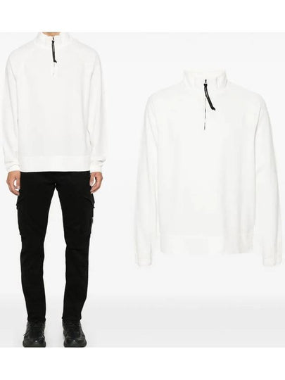 Light Fleece Sweatshirt White - CP COMPANY - BALAAN 2