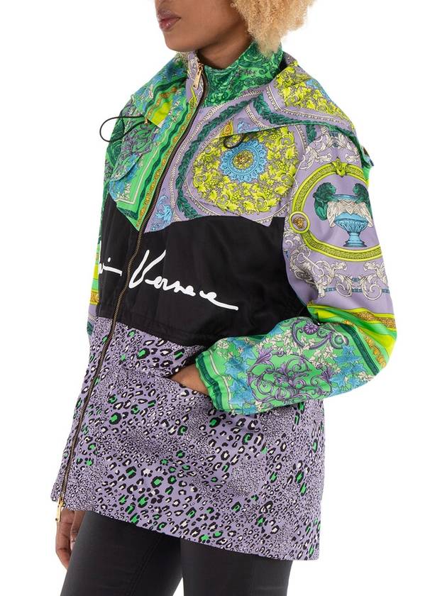 Versace Barocco Patchwork Print Hooded Jacket, Brand Size 36 (US Size 2) - VERSACE - BALAAN 3