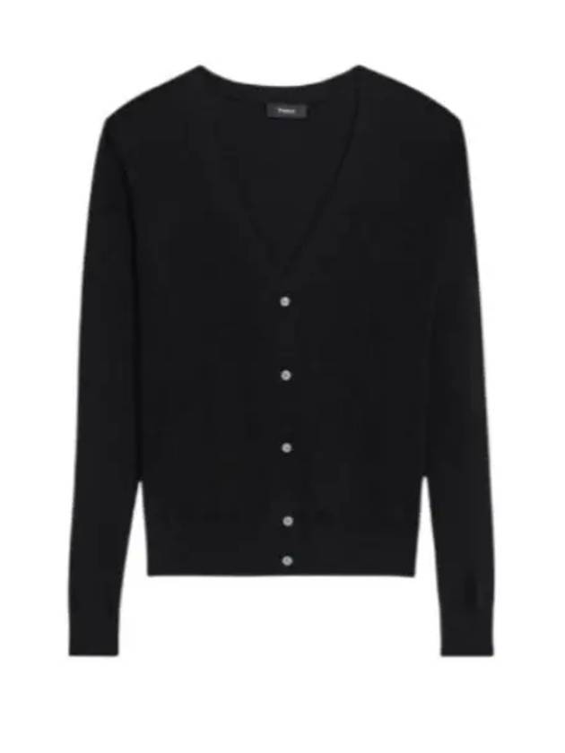 Fine Knit Wool Cardigan Black - THEORY - BALAAN 2