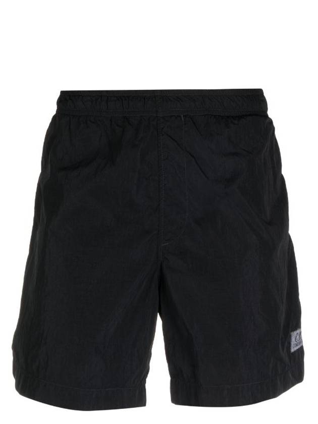 Eco-Chrome R Logo Patch Swim Shorts Navy - CP COMPANY - BALAAN 3