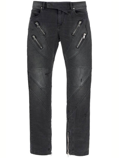 Men s Slim Fit Biker Jeans Black - BALMAIN - BALAAN 2