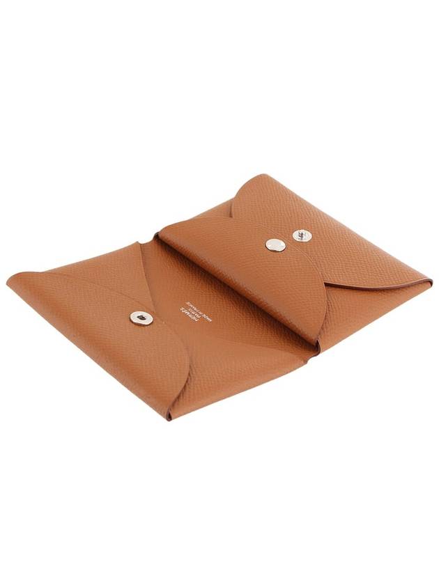 Calvi Duo Card Wallet Brown - HERMES - BALAAN 3