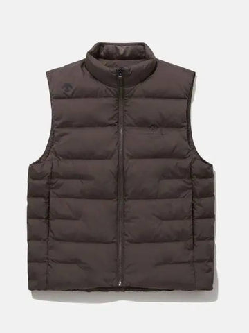 DUALIS Lightweight Stand Neck Goose Down Vest Brown SP421DDVO1 - DESCENTE - BALAAN 1