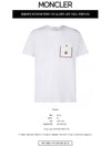 Pocket Patch Logo Short Sleeve T-Shirt White - MONCLER - BALAAN 3