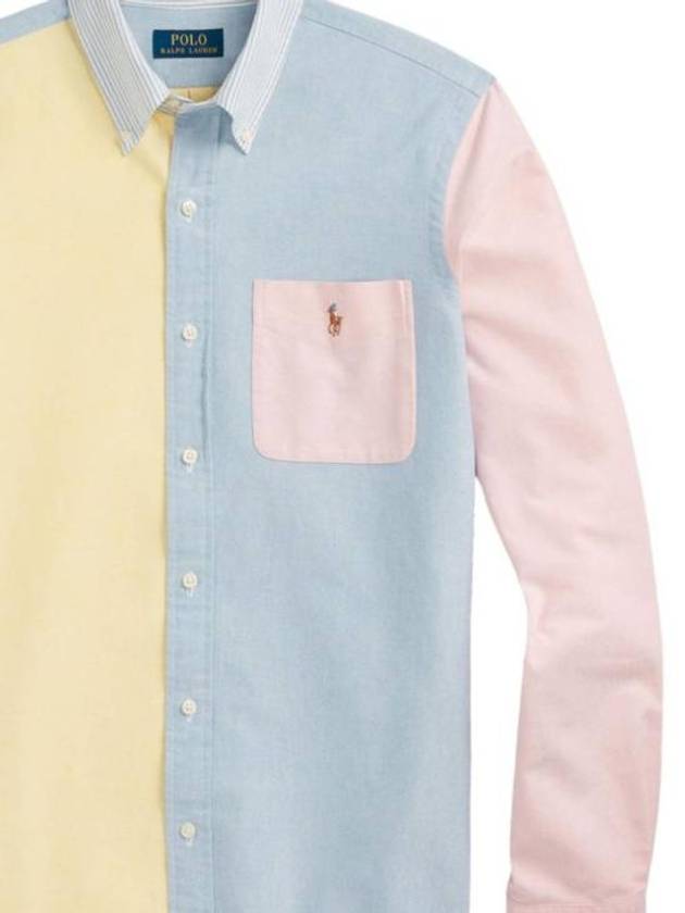 Oxford Color Block Shirt 710928919001 - POLO RALPH LAUREN - BALAAN 3