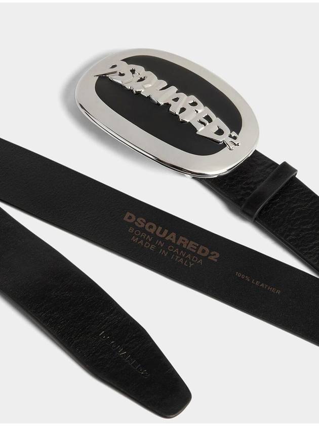 logo decorated leather belt BEM029312900001 - DSQUARED2 - BALAAN 3