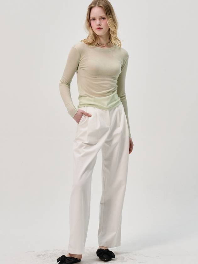Semi Wide Pintuck Cotton Pants_White - SORRY TOO MUCH LOVE - BALAAN 3