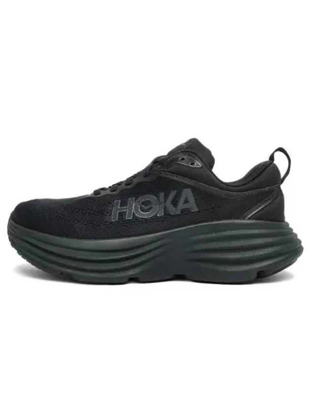 One One Women's Bondi 8 Wide Low Top Sneakers Black - HOKA ONE ONE - BALAAN 2