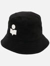Hailey Embroid Logo Bucket Hat Black - ISABEL MARANT - BALAAN 3
