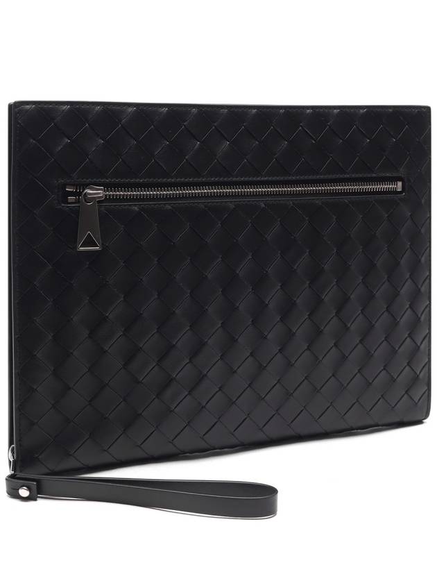 Medium Intrecciato Document Case Black - BOTTEGA VENETA - BALAAN 4