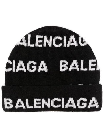 intarsia knit wool blend beanie 766459T1673 - BALENCIAGA - BALAAN 1