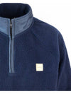 Logo Applique Fleece Sweatshirt Navy - A.P.C. - BALAAN 4