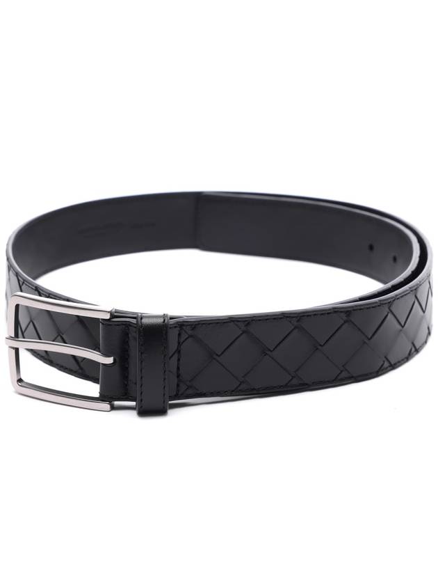 Intrecciato Belt Black - BOTTEGA VENETA - BALAAN 4