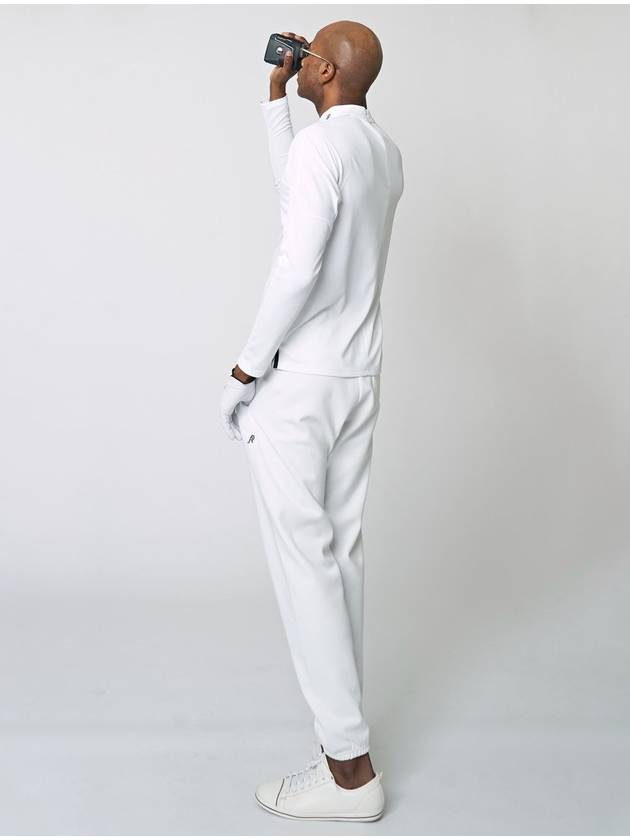 Mock Neck Layer Long Sleeve Shirt White - ATHPLATFORM - BALAAN 4