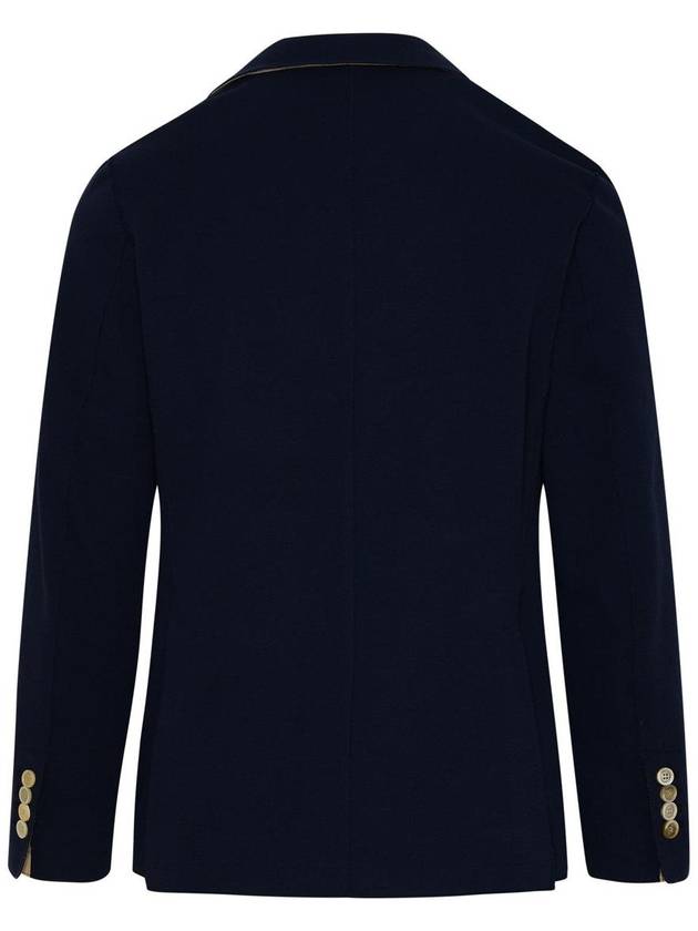 Eleventy Navy Cotton Blend Blazer Jacket - ELEVENTY MILANO - BALAAN 3