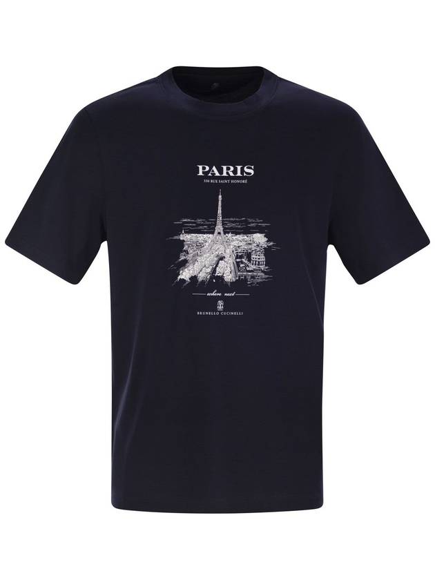 Paris T-shirt in cotton jersey - BRUNELLO CUCINELLI - BALAAN 1