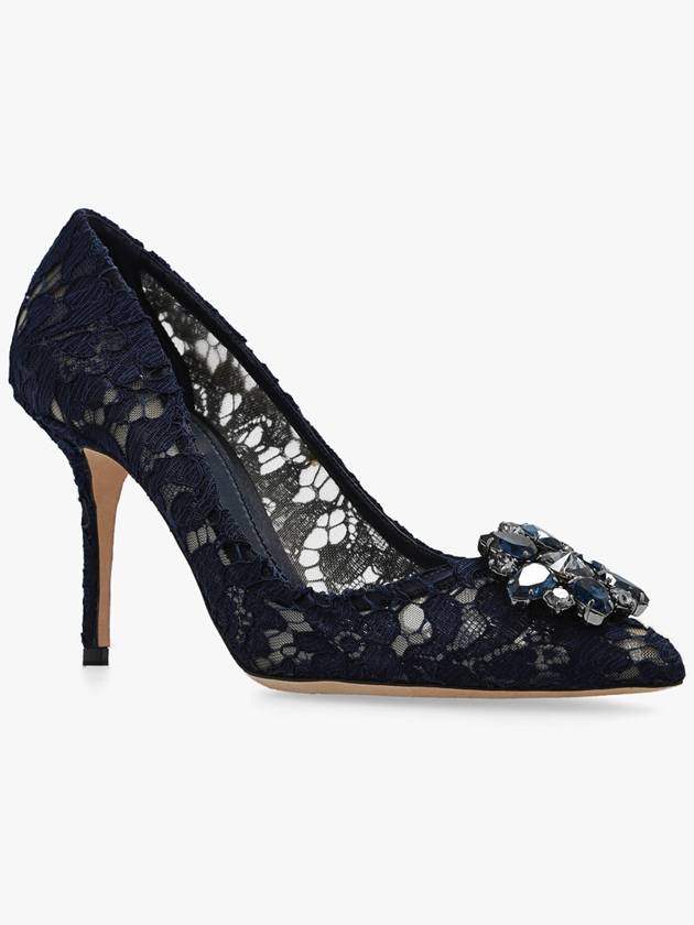 lace pumps heel navy - DOLCE&GABBANA - BALAAN 5