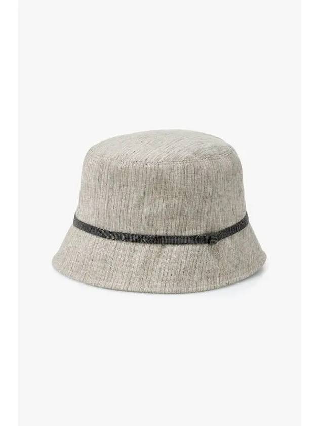 10 epoint women s monili trim striped bucket hat melange beige - BRUNELLO CUCINELLI - BALAAN 1