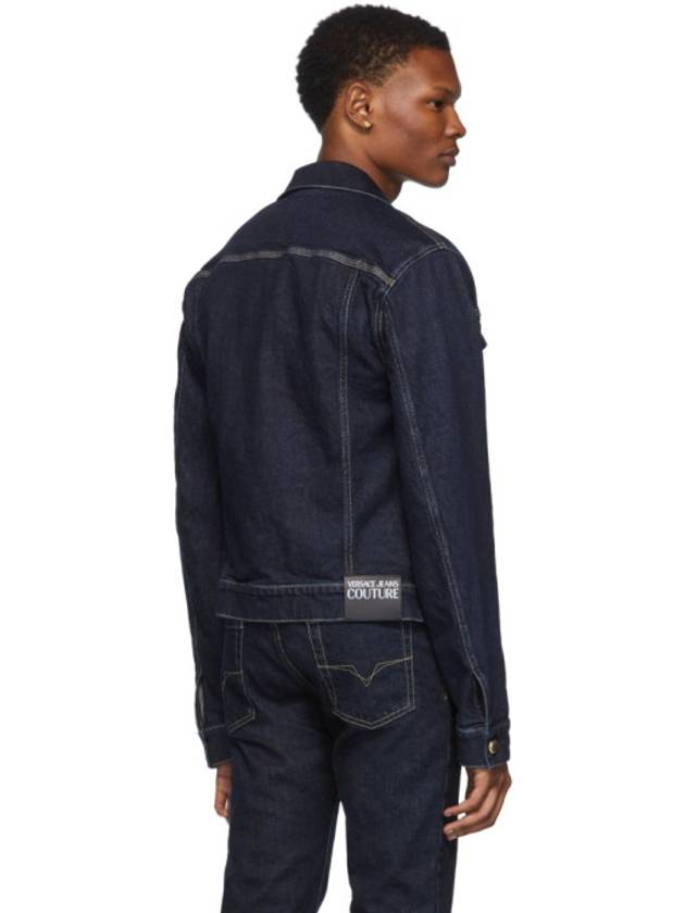 Jeans Couture Indigo Pure Gold Stitch Denim Jacket - VERSACE - BALAAN 3