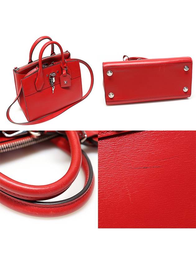 M51030 ROUGE Red Calfskin City Steamer PM 2WAY - LOUIS VUITTON - BALAAN 5