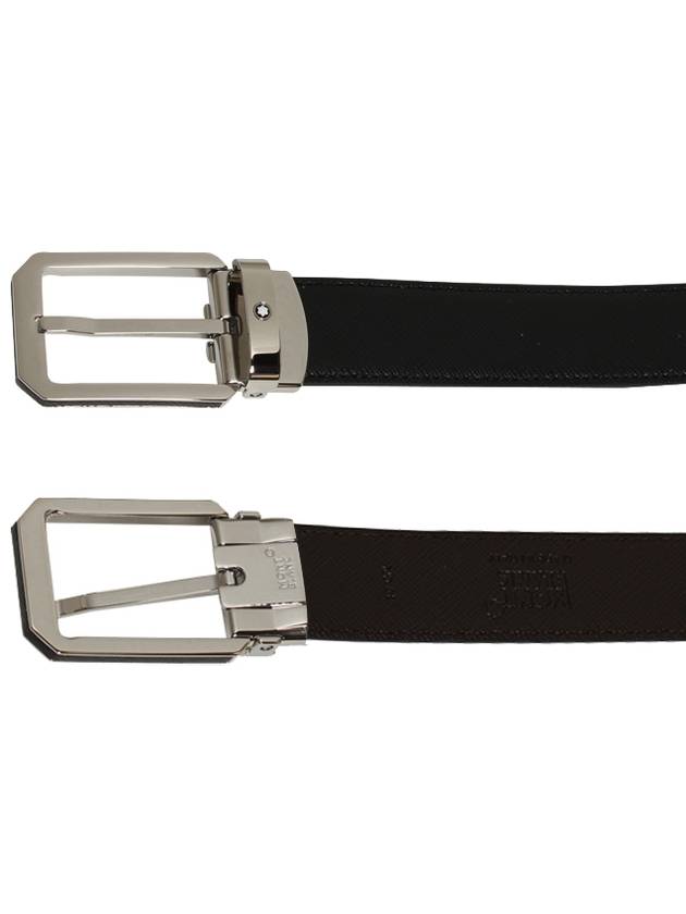 Reversible Leather Belt Black Brown - MONTBLANC - BALAAN 3