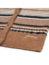 Striped Soft Wool Knit Cardigan Brown - GANNI - BALAAN 10