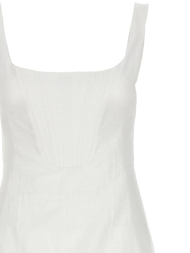 24 ss Linen Cotton Jumpsuit WITH FRONTAL Bustier 6100643BU3049000 B0650991166 - STELLA MCCARTNEY - BALAAN 4