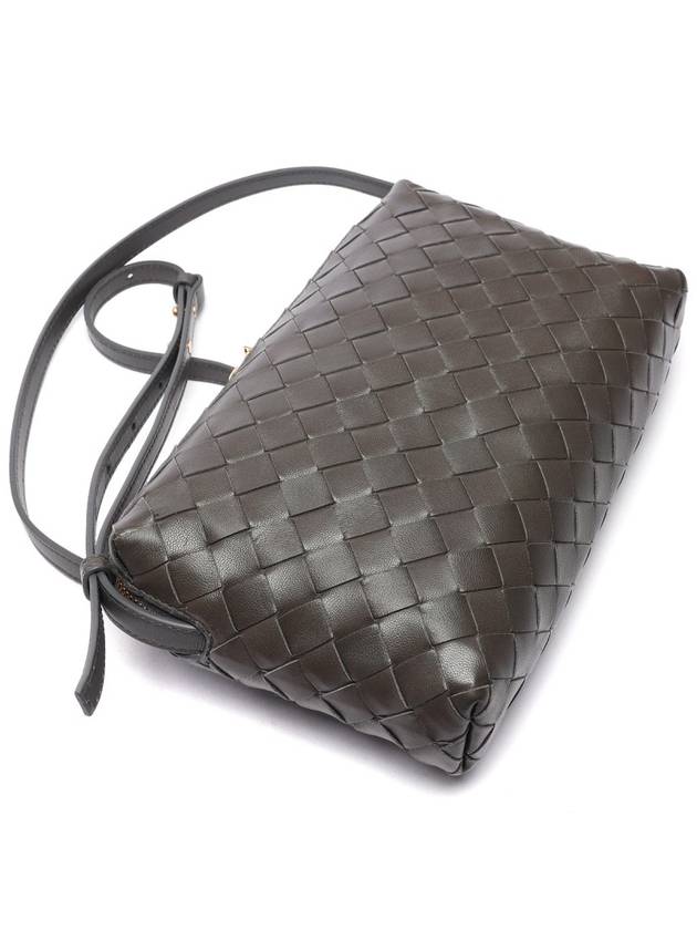 Intrecciato Leather Mini Cross Bag Fondente - BOTTEGA VENETA - BALAAN 6