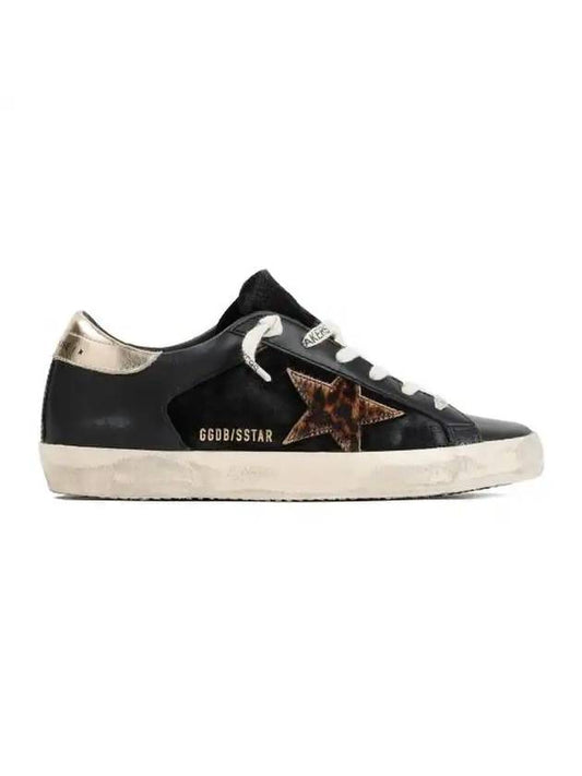 Superstar Leopard Star Low Top Sneakers Gold Black - GOLDEN GOOSE - BALAAN 1