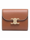 Triomphe Small Half Wallet Tan - CELINE - BALAAN 2