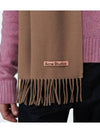 Fringe Wool Muffler Caramel Brown - ACNE STUDIOS - BALAAN 4