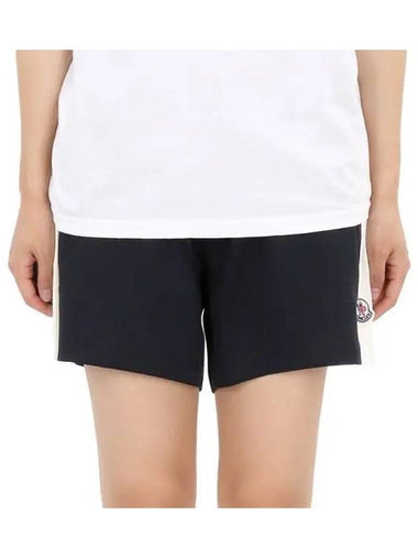 Women s Wappen Patch Color Scheme Line Shorts Navy 8H00016 89AJU 778 1126147 - MONCLER - BALAAN 1