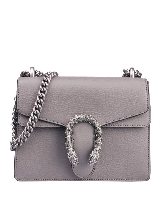 Dionysus Leather Small Shoulder Bag Grey - GUCCI - BALAAN 1