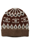 Triomphe Fair Isle Wool Beanie Camel - CELINE - BALAAN 2