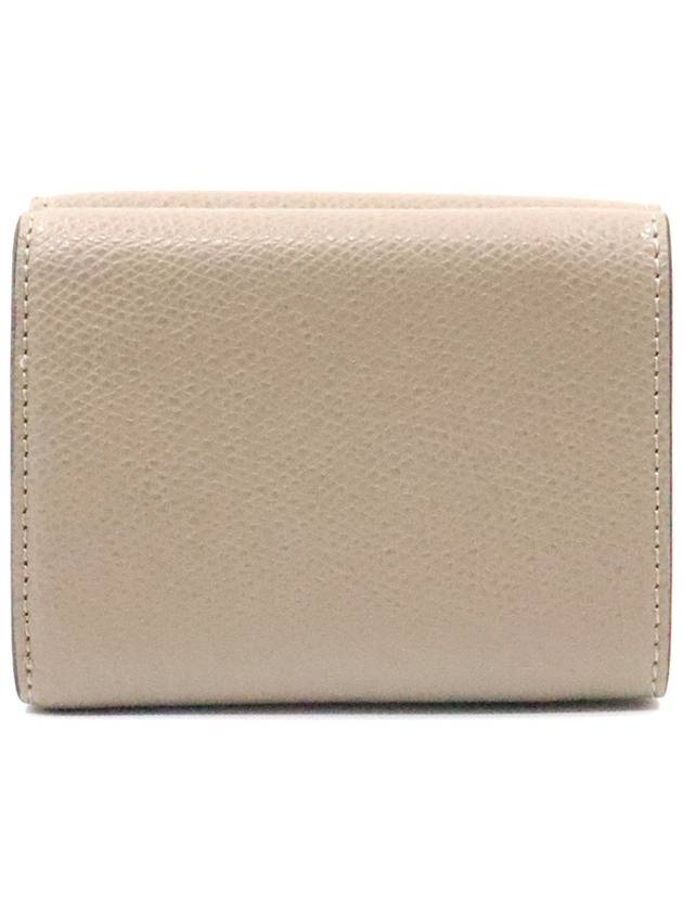 Women s Fendi 8M0395 FF Pink Dove Gray Two Tone Diamond Micro Tri Fold Card Wallet gt Half Gangbuk used luxury goods - FENDI - BALAAN 4