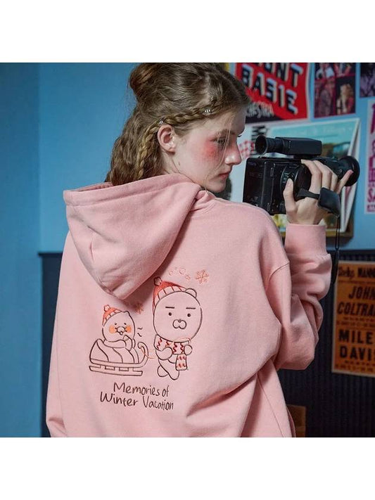 CPGN Kakao Friends Winter Lion Hoodie Indie Pink - CPGN STUDIO - BALAAN 1