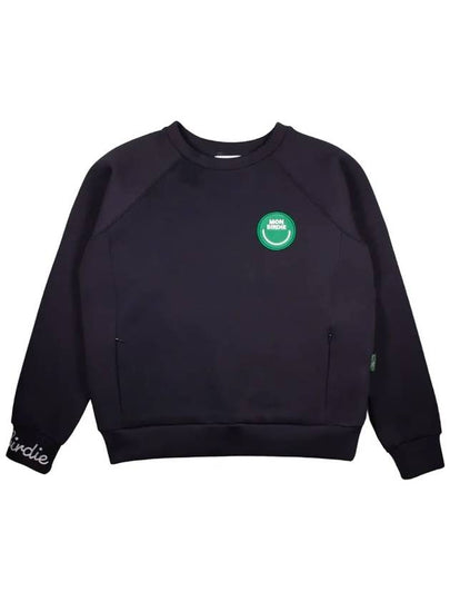 NEO PRENE SMILE Crew Neck Neoprene SweatshirtNAVY - MONBIRDIE GOLF - BALAAN 2