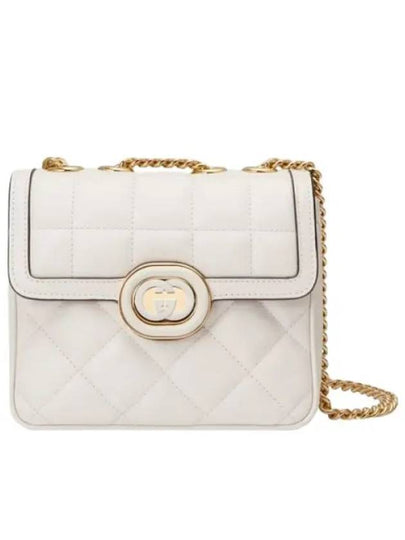 Women's Deco Mini Quilted Leather Shoulder Bag White - GUCCI - BALAAN 2