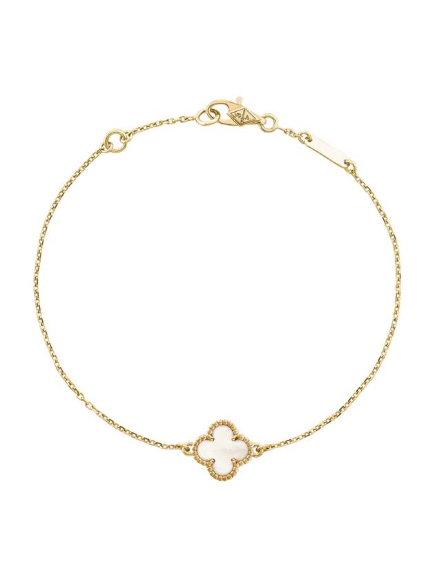 Sweet Alhambra Pendant Bracelet Gold White - VANCLEEFARPELS - BALAAN 1