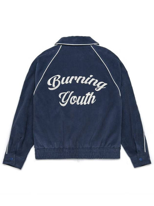 PIPED BLOUSON JACKET CORDUROY NAVY - ROLLING STUDIOS - BALAAN 2