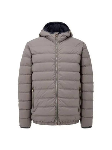 Striped hood goose down padded jacket dark gray - PAUL SMITH - BALAAN 1