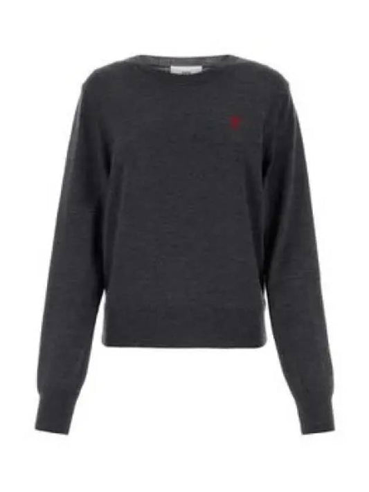 Sweater FKS111 KN0025 055 HEATHER GRAY - AMI - BALAAN 2